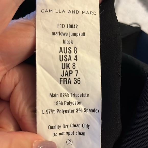 CAMILLA AND MARC TIMELESS STRAPLESS BLACK JUMPSUIT - Picture 4 of 7